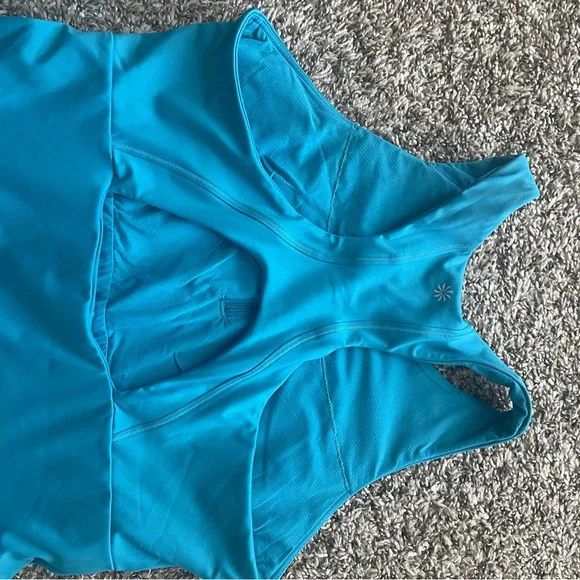 Athleta Turquoise Cutout Racerback Dress - Picture 3 of 4